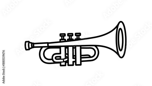 Brass Trumpet Musical Instrument Closeup.