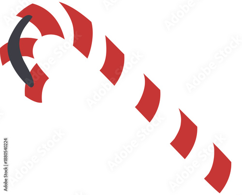 Red and white striped peppermint candy cane