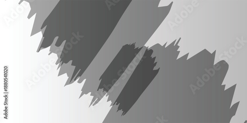 Abstract Gray and White Gradient Background with Jagged Brush Strokes.