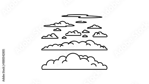 Clouds in various shapes and forms.