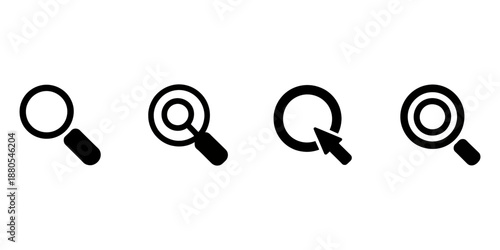 Magnifying glass icon symbolizing search investigation and discovery exploration of details