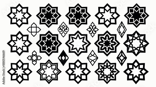 Collection of Islamic Geometric Patterns and Ornaments.