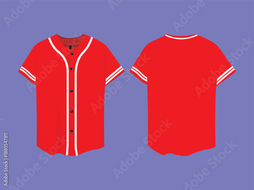 vector illustration of a t shirt-baseball jersey