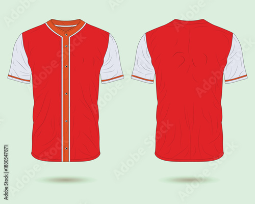 red white baseball t shirt