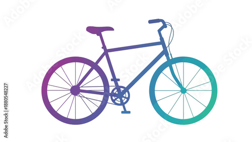 Stylized illustration of a bicycle with gradient colors.