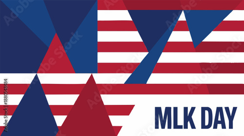 Patriotic Geometric Shapes and Stripes vector