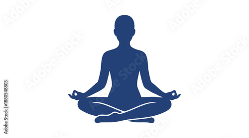Serene Meditation Pose vector