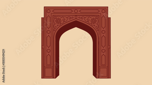 Ornate Archway Design Element vector