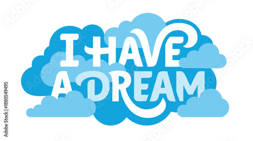 Dream Big with Cloudy Inspiration vector