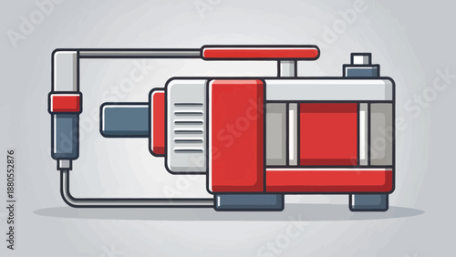 Red Medical Tourniquet Device Illustration Isolated