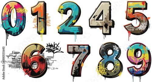 Colorful numerical digits displayed in a vibrant typography arrangement