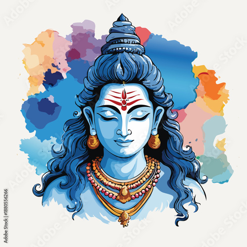 An ancient gold Buddha statue head symbolizes Zen and spiritual peace against a calm Thai sky as the sun shines behind the religious sculpture of this Indian god at a Thailand temple