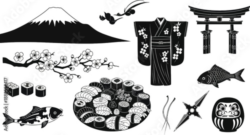 Fresh Healthy Food and Organic Vegetables Still Life Flat Vector Illustration