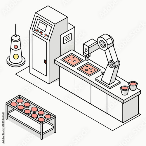 AI-powered food quality detection technology: futuristic system for ensuring safety and excellence.