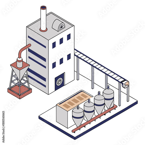 Advanced sugar processing technology: modern plant for efficient, high-quality sugar production.