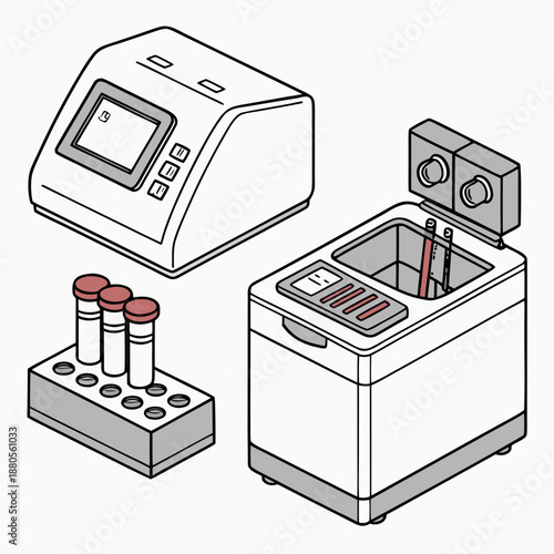 Advanced food fat analysis technology in a modern laboratory setting with specialized equipment on a white background