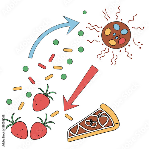 Food flavor release technology, a scientific visualization of aromatic compounds dispersing in a controlled laboratory environment