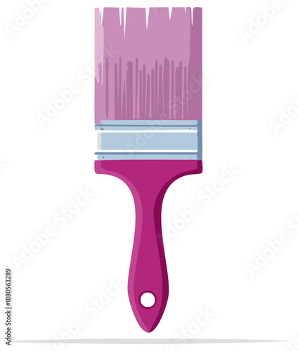 Magenta Paintbrush with Pink Paint for DIY Projects and Home Decorating Needs Painting Tool for Walls