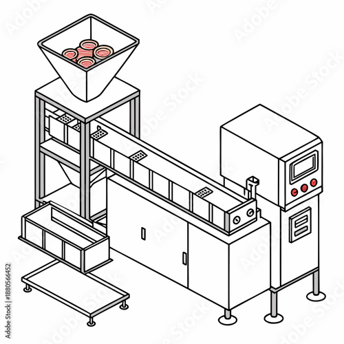 Automated smart low-fat food processing technology for healthy product manufacturing with modern equipment.