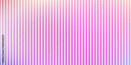 Ribbed glass effect background. Reeded transparent plastic wall. Blue iridescent gradient pattern. Abstract corrugated glass texture, neon light. Pearlescent holographic backdrop. Deep purple glow bg