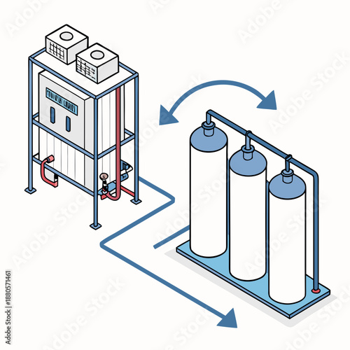 Innovative industrial technology for food water reuse and recycling, promoting efficient resource management and sustainability.