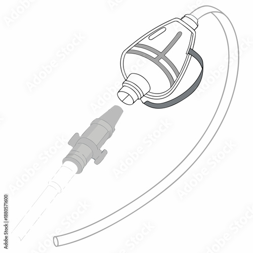 Medical Tube Connector Assembly Illustration