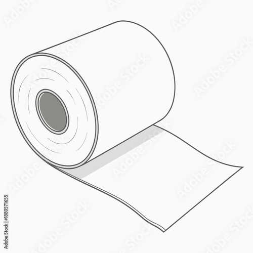 Roll of sterile cotton gauze isolated