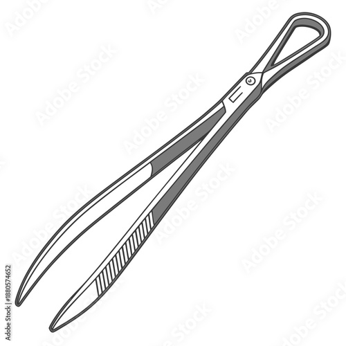 Polished Steel Surgical Needle Holder Tool