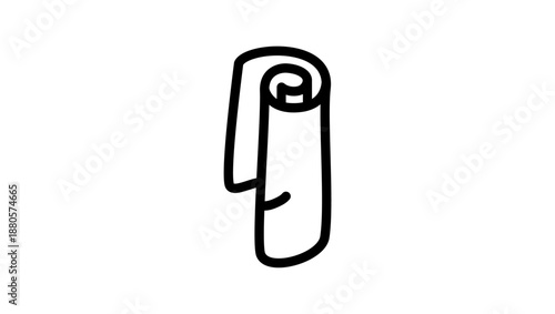 paper face symbol, black isolated silhouette