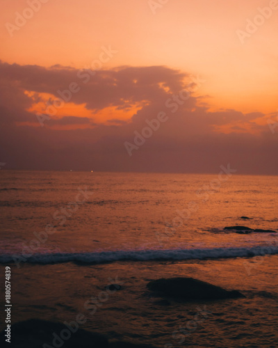 sunset over the sea