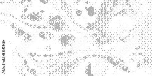 Seamless halftone triangle pattern. Random vector noise texture. Vector ilustration