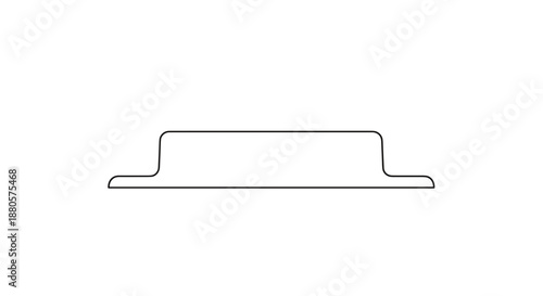Minimalist illustration of a binder tab isolated on a white background, showcasing simple lines and a clean design