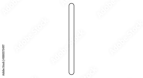 Sugar stir stick isolated on a clean white background, minimalist design with simple lines and clear space