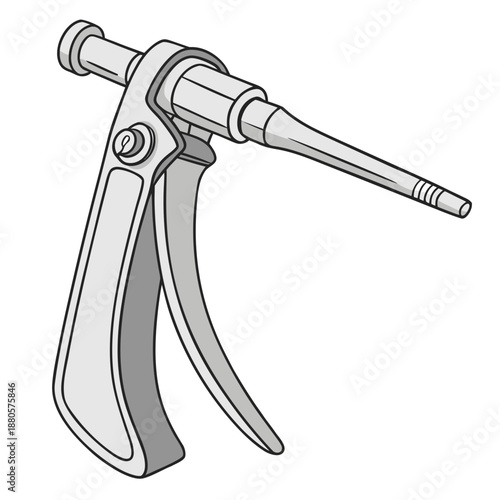 Silver cystoscope sheath medical instrument