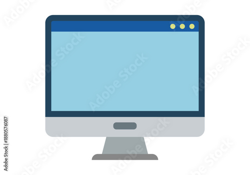 Icono de monitor de computadora de escritorio con ventana de navegador web abierta