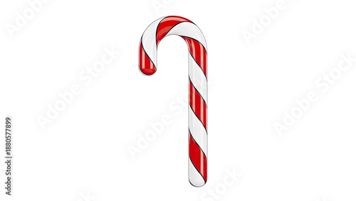 Red and White Striped Candy Cane