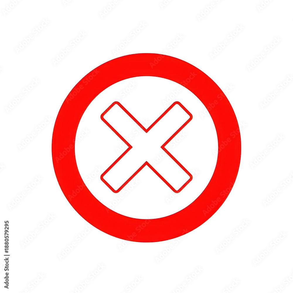 Fototapeta premium 3d rendered prohibition sign