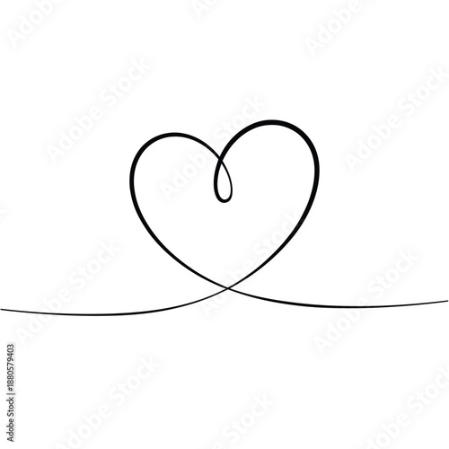 a simple black line drawing of a heart on a white background
