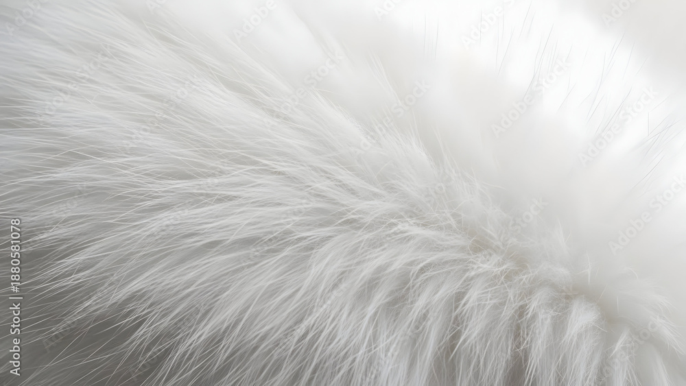 Obraz premium Close up of white rabbit fur social media thumbnail poster banner download 2026 2027 closeup fluffy