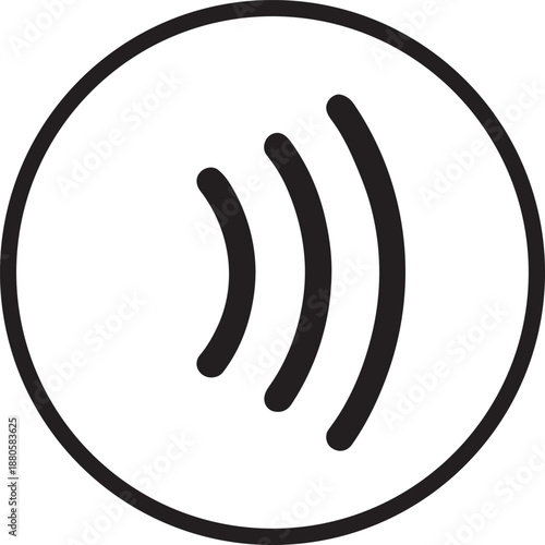 NFC wireless signal symbol icon
