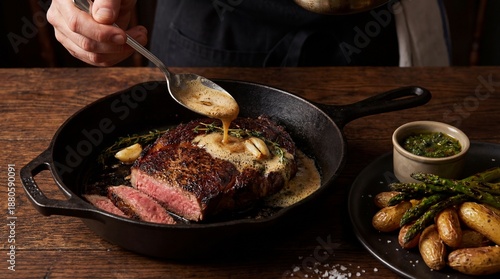 Ribeye Steak Butter Baste
