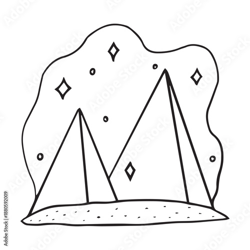 pyramid assets in the desert representation of the middle east.