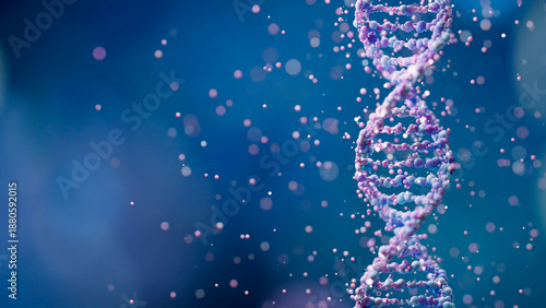 Tableau sur toile DNA molecule structure genetic helix biology cell medical science gene abstract background