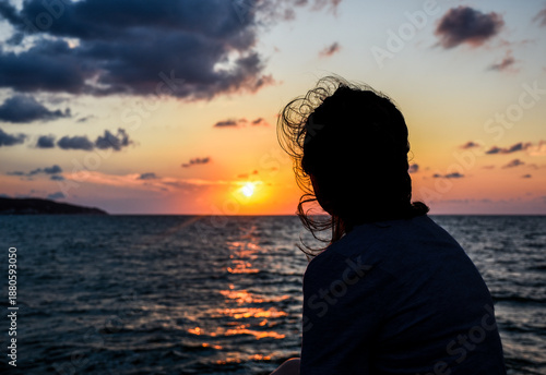 sunset and clouds over the sea at agva, istanbul