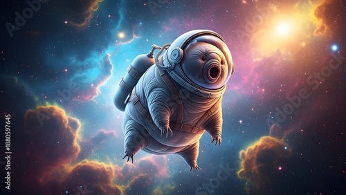 An astronaut tardigrade (
