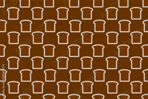 Doodle slice bread pattern background. Doodle slice bread seamless pattern. Hand drawn doodle slice bread pattern design.  Slice bread outline pattern vector design.