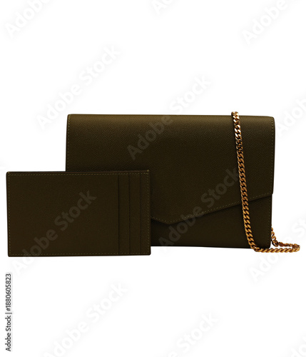 Image of a handbag for fashion on transparent background