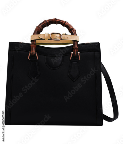 Image of a handbag for fashion on transparent background