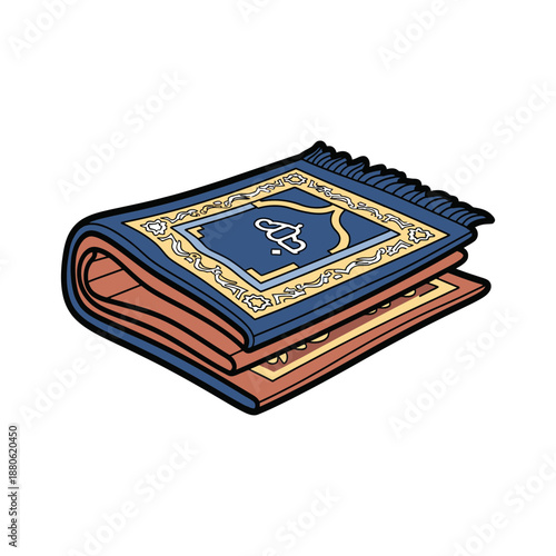 Carpet with Islamic Art Pattern Traditional Design Illustration