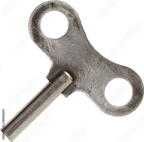 Принти на полотні Key for windup toys or clocks isolated on white background